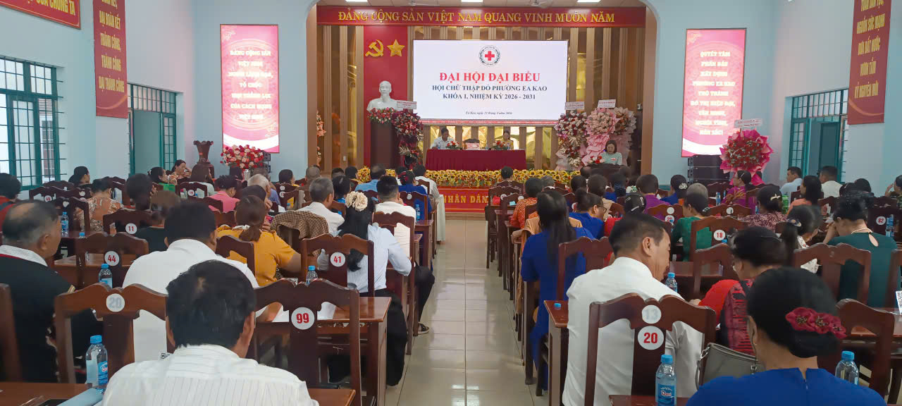 Phường Ea Kao tổ chức thành công Đại hội Hội Chữ thập đỏ lần thứ I, nhiệm kỳ 2026 - 2031