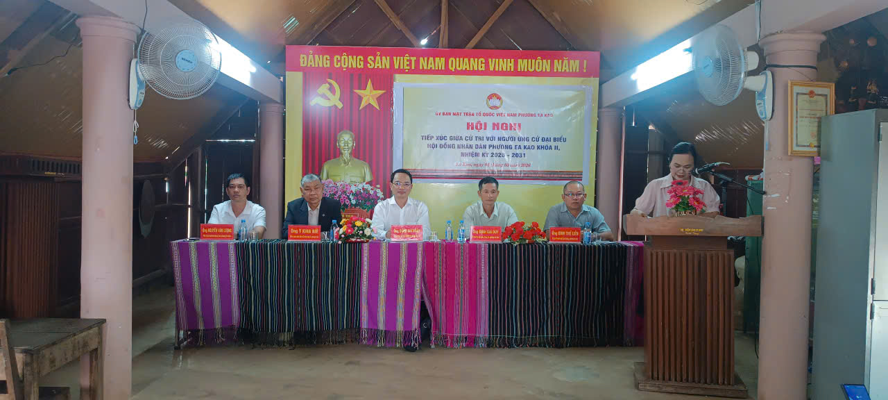 Ủy ban MTTQ Việt Nam phường Ea Kao tổ chức Hội nghị tiếp xúc cử tri, vận động bầu cử đối với những người ứng cử đại biểu HĐND phường khóa II, nhiệm kỳ 2026 - 2031, đơn vị bầu cử số 6