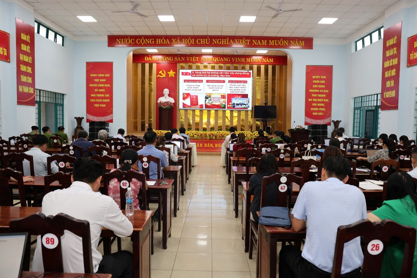 PHƯỜNG EA KAO THAM DỰ HỘI NGHỊ TOÀN QUỐC NGHIÊN CỨU, HỌC TẬP, QUÁN TRIỆT VÀ TRIỂN KHAI THỰC HIỆN CÁC NGHỊ QUYẾT, CHỈ THỊ CỦA BỘ CHÍNH TRỊ