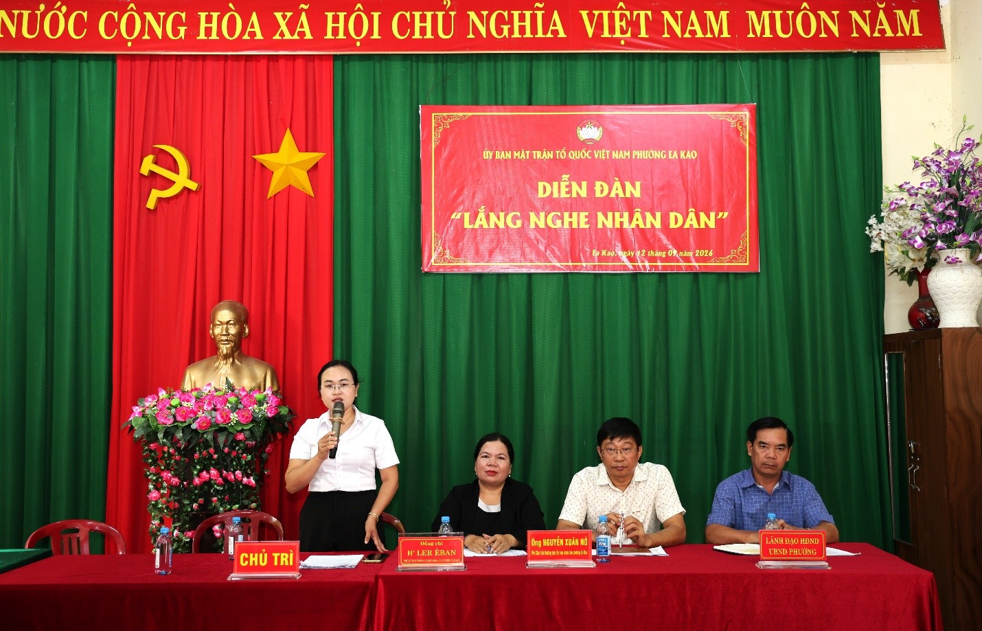 BAN THƯỜNG TRỰC ỦY BAN MTTQ VIỆT NAM PHƯỜNG EA KAO TỔ CHỨC DIỄN ĐÀN “LẮNG NGHE NHÂN DÂN” TẠI TỔ DÂN PHỐ 4