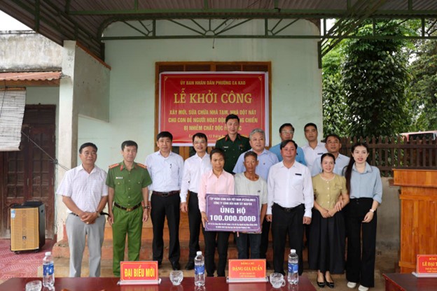 XÂY DỰNG NHÀ CHO CON ĐẺ NGƯỜI HOẠT ĐỘNG KHÁNG CHIẾN BỊ NHIỄM CHẤT ĐỘC HÓA HỌC TẠI PHƯỜNG EA KAO