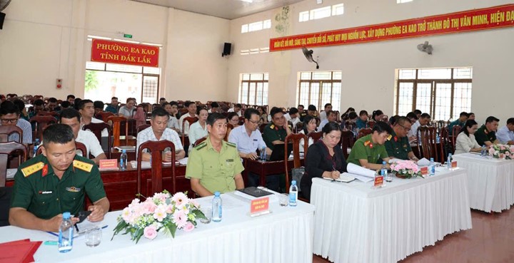 PHƯỜNG EA KAO SƠ KẾT NHIỆM VỤ QUÂN SỰ, QUỐC PHÒNG 06 THÁNG ĐẦU NĂM 2026