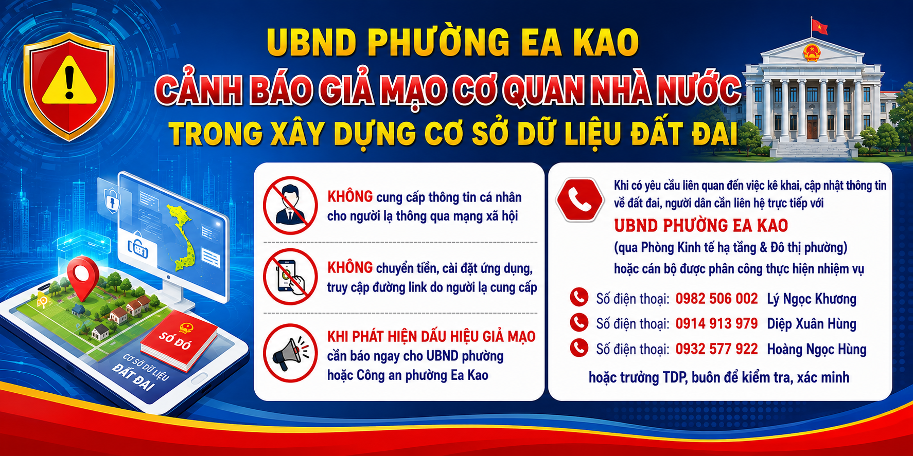 CẢNH BÁO NGUY CƠ GIẢ MẠO CƠ QUAN NHÀ NƯỚC TRONG XÂY DỰNG CƠ SỞ DỮ LIỆU ĐẤT ĐAI