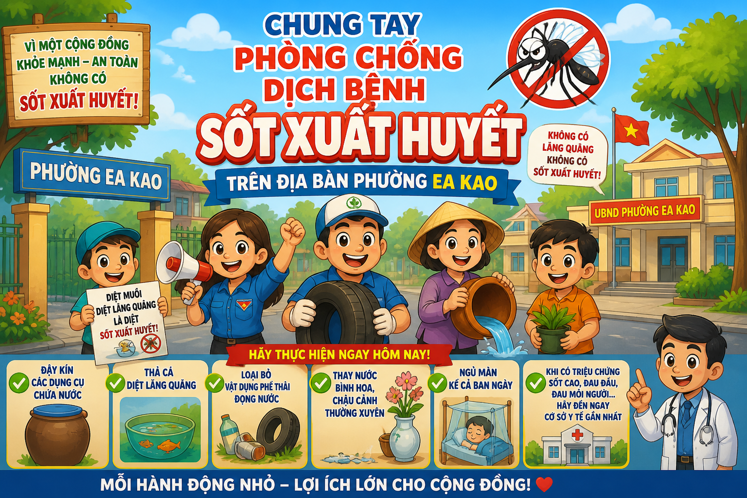TOÀN DÂN CẦN CHUNG TAY PHÒNG CHỐNG DỊCH SỐT XUẤT HUYẾT