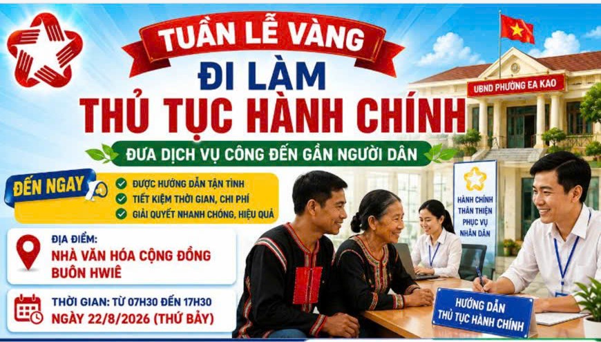 BUÔN HWIÊ SẴN SÀNG ĐÓN "TUẦN LỄ VÀNG ĐI LÀM THỦ TỤ