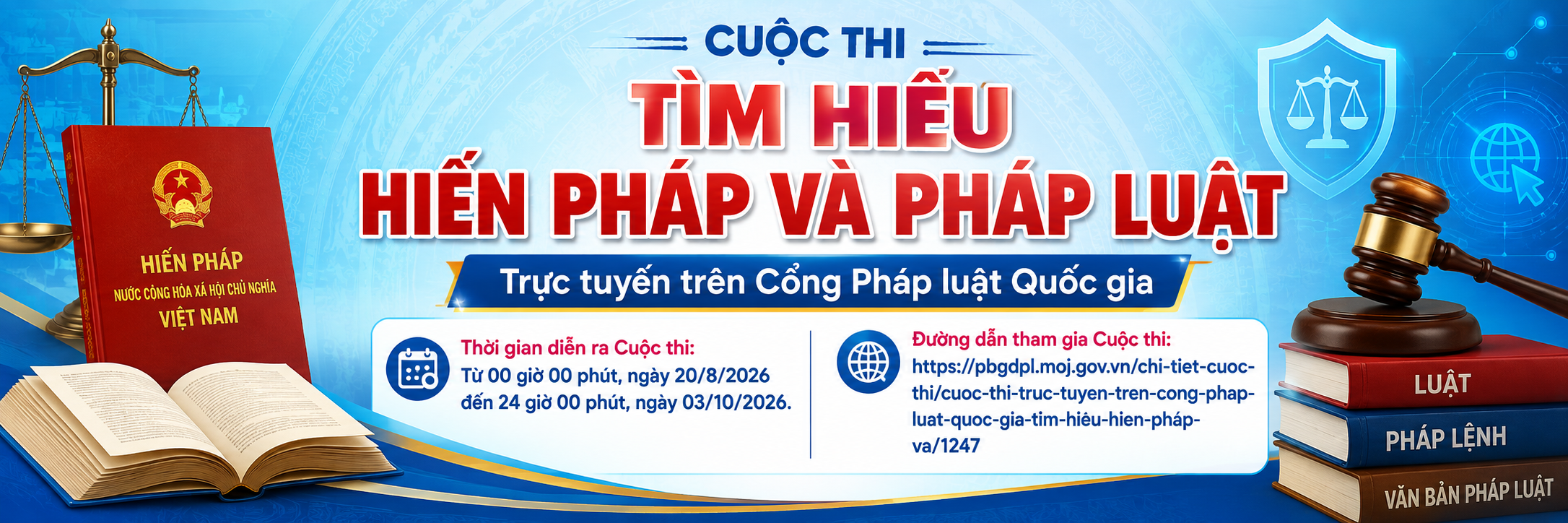 CUỘC THI TRỰC TUYẾN TÌM HIỂU HIẾN PHÁP VÀ PHÁP LUẬ